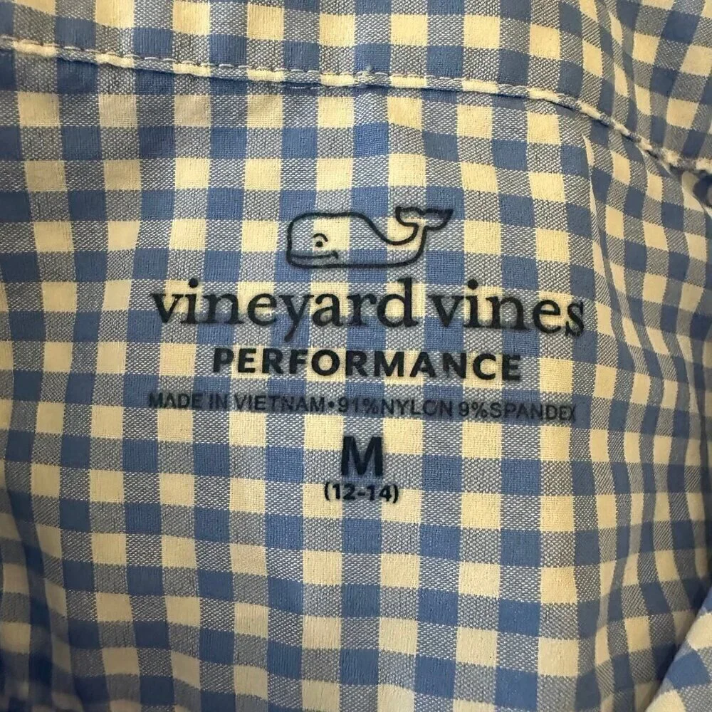 vineyard vines performance gingham button up shirt